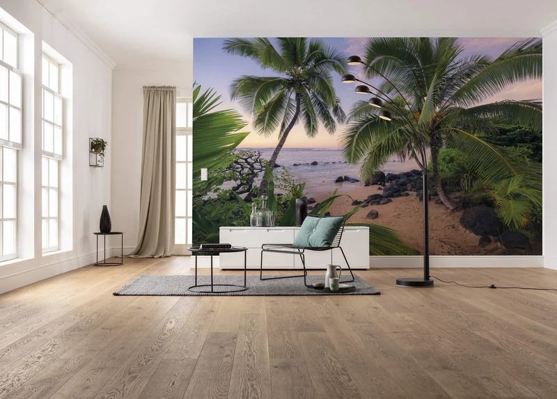 Komar SHX9-116 Non-Woven Photo Wallpaper Hawaiian Dreams XXL Decoration Nature Landscape Bedroom Living Room Office Hallway 450 x 280 cm Wide x Height Multi-Coloured
