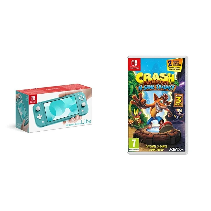 Nintendo Switch Lite - Turquoise + Crash Bandicoot N. Sane Trilogy