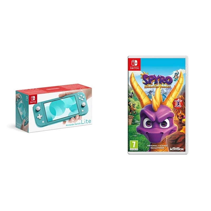 Nintendo Switch Lite - Turquoise + Spyro Trilogy Reignited - Image 1