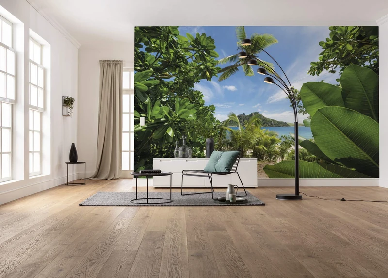 Komar Non-Woven Photo Wallpaper, CAST Away Jungle, Wallpaper, XXL, Decoration, Nature, Landscape, Bedroom, Living Room, Office, Hallway, Size 450 x 280 cm (Width x Height), SHX9-106, Colourful
