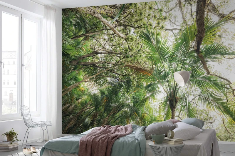 Komar Non-Woven Photo Wallpaper Touch The Jungle Design XXL Decoration Nature Landscape Bedroom Living Room Office Hallway Size 450 x 280 cm (W x H) SHX9-128 Multi-Coloured