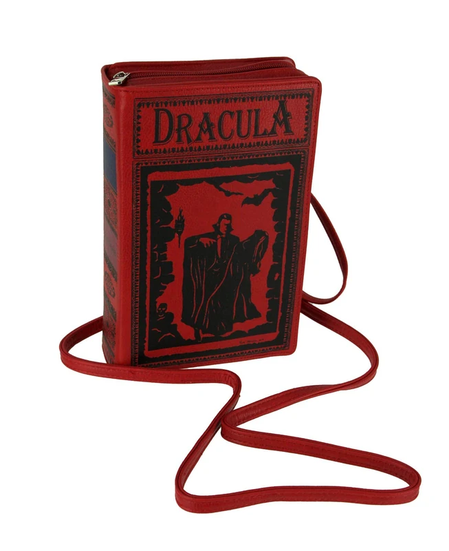 Things2Die4 Book of Dracula Vinyl Handbag Novelty Clutch Purse Crossbody Bag