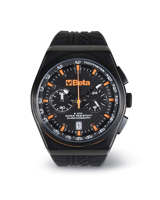 Chronogafo. Stainless Steel case. Water Resistant 5ATM. Silicone Strap