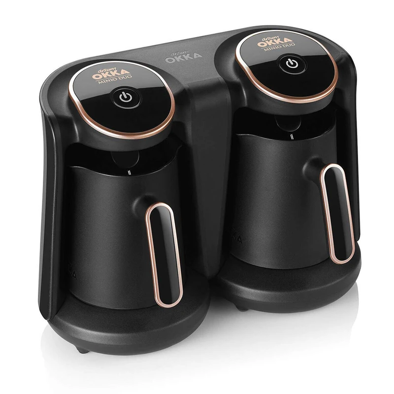 Arzum Okka OK006 Minio Duo Turkish Coffee Maker with Copper trim, Black