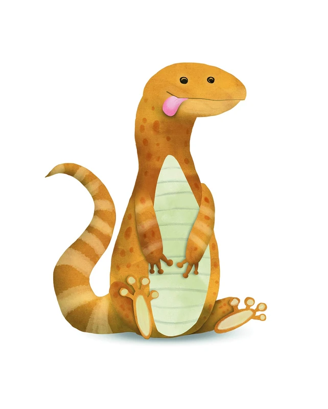 Komar Wall Picture | Cute Animal Lizard | Poster Picture Living Room Bedroom Decoration Art Print | No Frame | P111D-40x50 | Size: 40x50 cm (Width x Height)