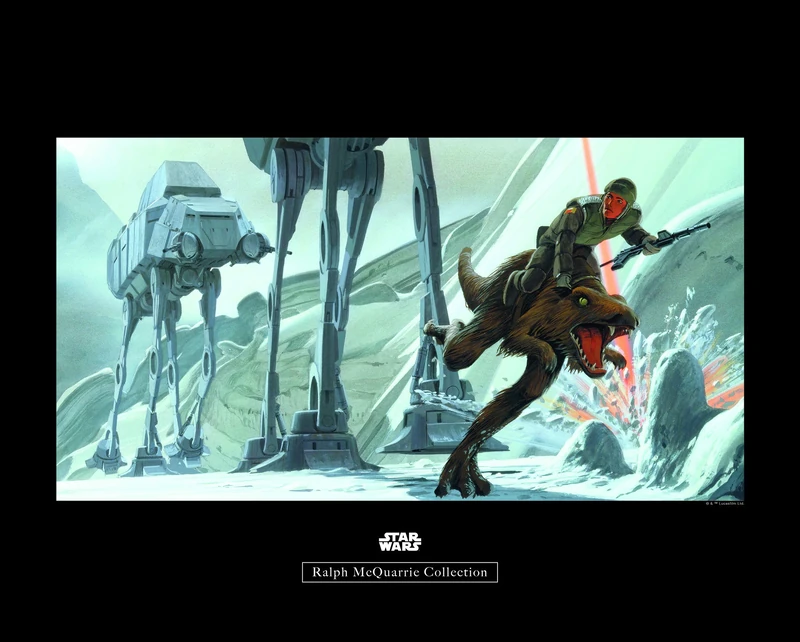 Komar Wall Picture | Star Wars Classic RMQ Hoth Battle Ground | Children's Room Decoration Art Print | No Frame | WB142-50x40 | Size: 50 x 40 cm (Width x Height)