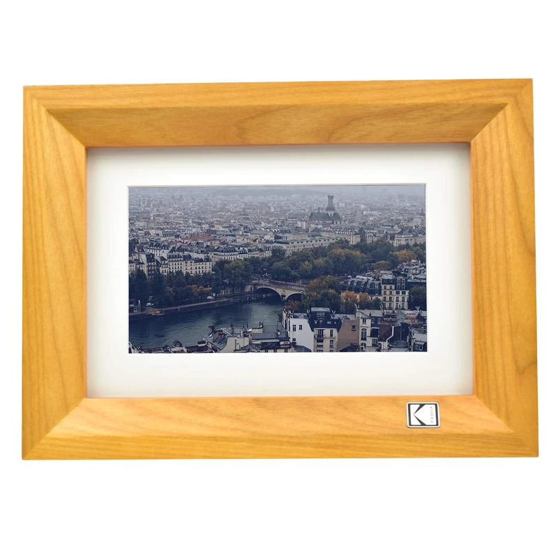 KODAK High Resolution 1024 x 600 7"" Digital Photo Frame - Burlywood", Black
