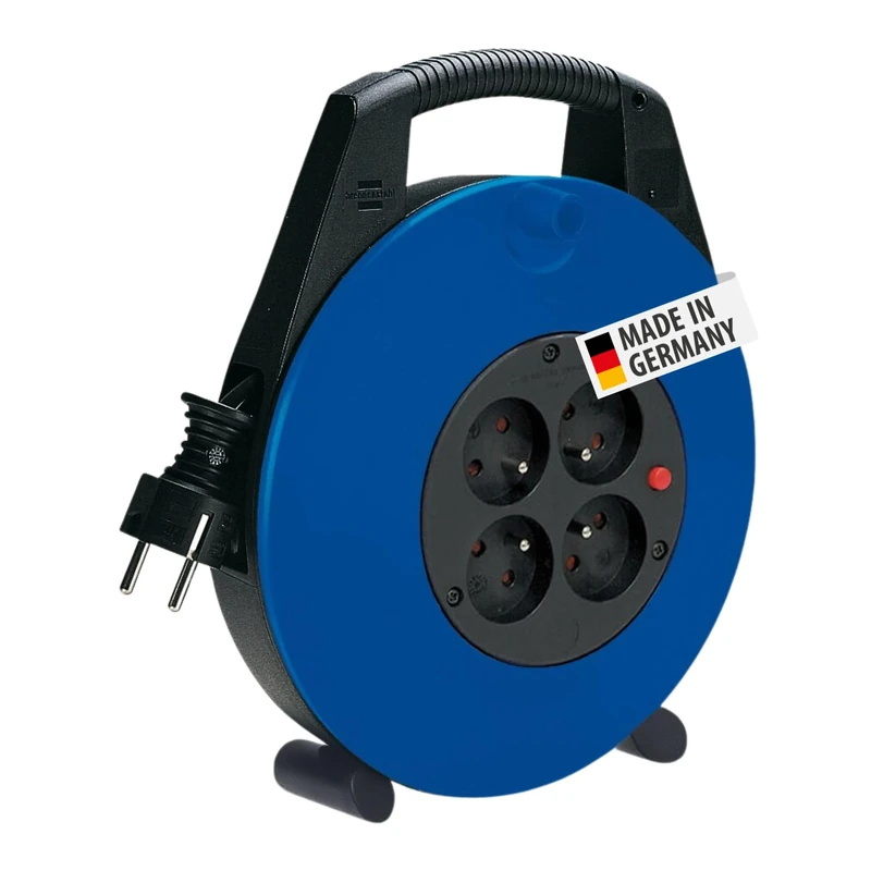 Brennenstuhl Vario Line 4 sockets/Mini Cable beben (Cable for Domestic use, Cable 5 m, Made in Germany) Black/Blue