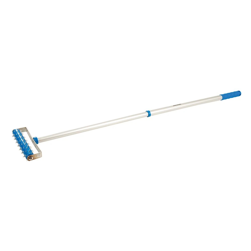 580mm - 1000mm (1m) | Wallpaper Perforator Roller & Extension Pole - Stripper Wall Prep Remover - Spiked Aerator Scorer Long Hand Tool - Allows Steam Behind Paper For Quick Stripping