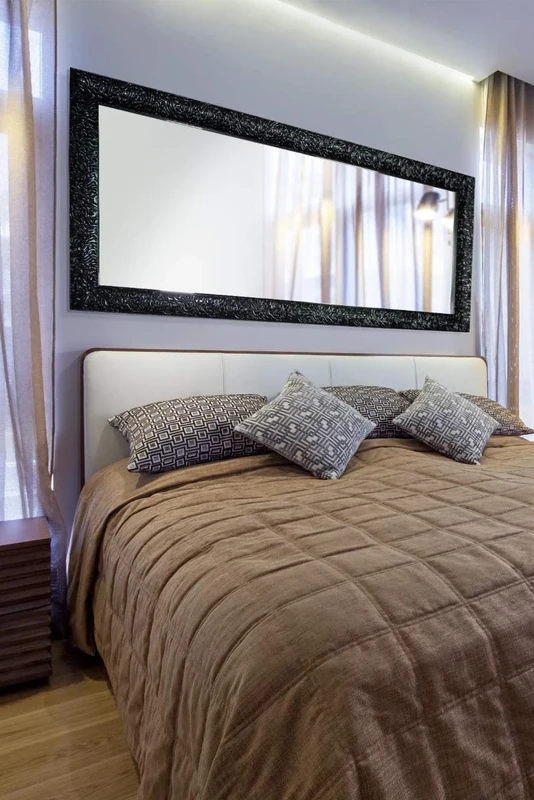 MirrorOutlet Decorative Large Black Elegant Dress Wall Leaner Mirror 168 x 77cm