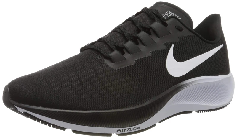 Nike Air Zoom Pegasus 37, Men's Sneaker, Black White, 12 UK (47.5 EU)