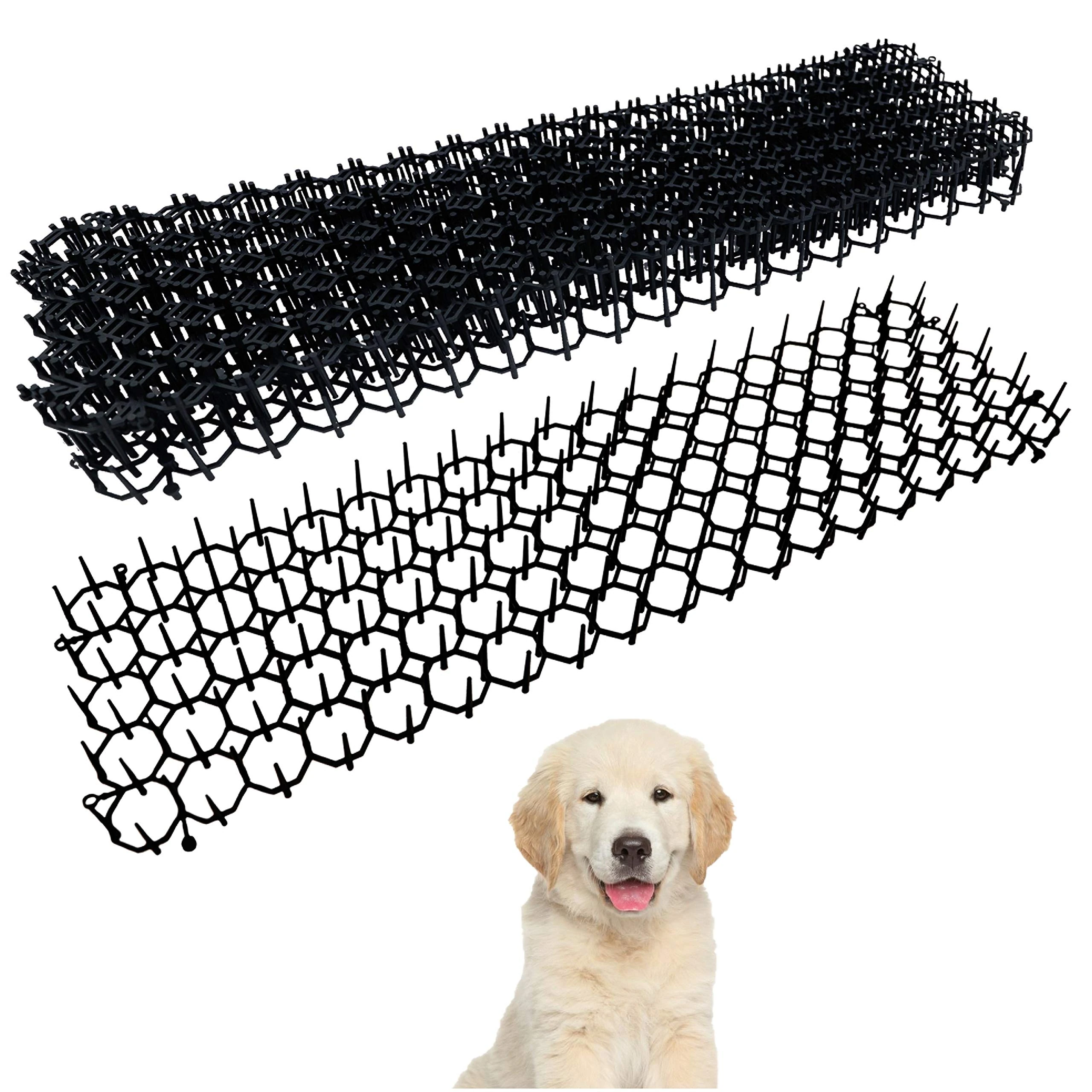 ZYBUX - 6 x Flat Prickle Strip Dig Stopper, Cat Repellent Mat, Scat Mats, Digging Deterrent for Dogs Cats Fox Wild Animal Used Outdoors 49cm * 14cm * 2.7cm