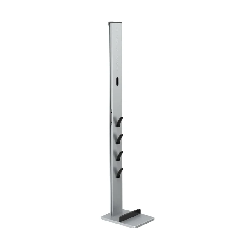 Xavax Base Organiser for Battery-powered Vacuum Cleaners, 29.5 x 22 x 128 cm, si, Black/Silver