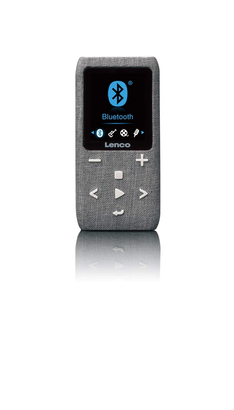 Lenco Xemio-861 Bluetooth MP3 Player 8 GB Micro-SD Card/Bluetooth/FM Radio/Voice Memo Function / 1.8 Inch TFT Display/E-book Function/Up to 64 GB Storage Space/Grey