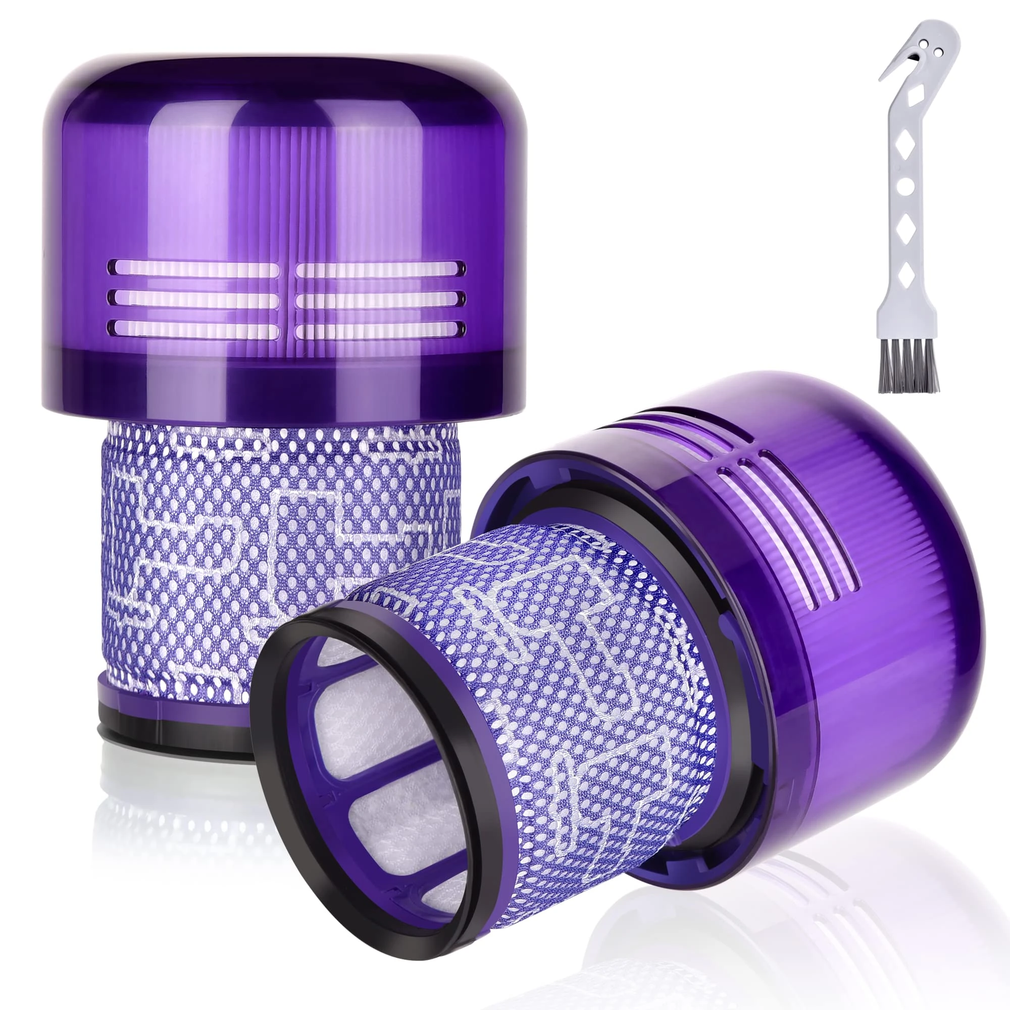 Leadaybetter 2 Pack V11 V15 Filter Replacement For Dyson V11 Animal/Absolute/Extra/Torque Drive/Complete Pro V15 Detect SV14 Vacuum Cleaner, Compare to Part No. 970013-02& 97001302