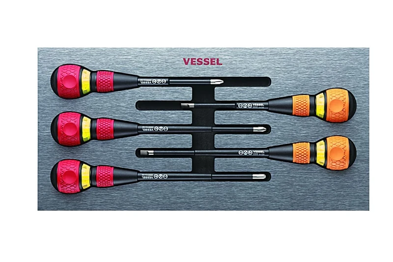 VESSEL Ball Ratchet Screwdriver Set 5pcs. No.22005EVA