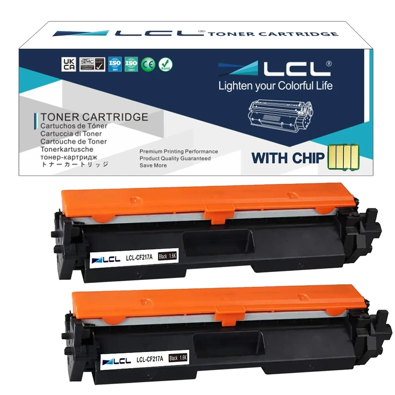LCL 17A Toner Cartridge Replacement for HP 17A CF217A Toner for HP LaserJet Pro M102 M102a M102w Laserjet Pro MFP M130 M130a M130fn M130fw M130nw M132 M132a M132fn M132fp M132fw M132nw (2-Pack)