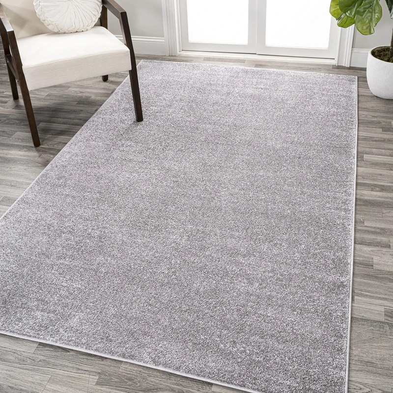 JONATHAN Y SEU100A-8 Haze Solid Low-Pile Indoor Area Rug, Casual, Contemporary, Traditional Easy Cleaning, Bedroom, Kitchen, Living Room, Non Shedding, Gray, 240 cm X 300 cm