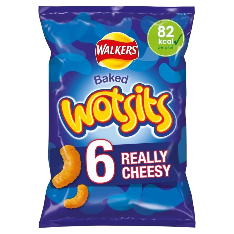 Walkers Wotsits Really Cheesy Multipack Snacks Crisps 6x16.5g