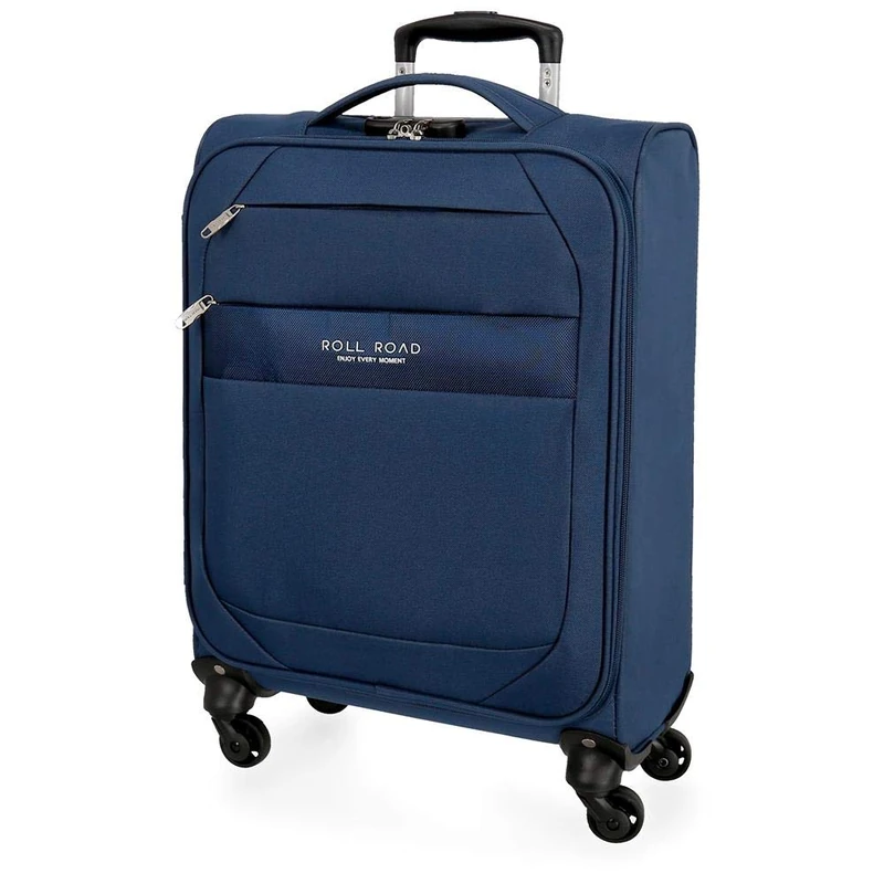 Roll Road Royce Blue Cabin Suitcase 40 x 55 x 20 cm Soft Polyester Combination lock 39 Litre 2.1 kg 4 Wheels Hand Luggage - Image 1