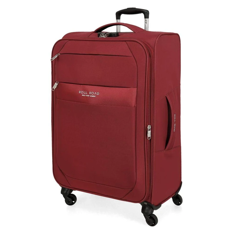 Roll Road Royce Red Big Suitcase 48x76x29 cm Soft Polyester Combination lock 93 Litre 2.9 kg 4 Wheels
