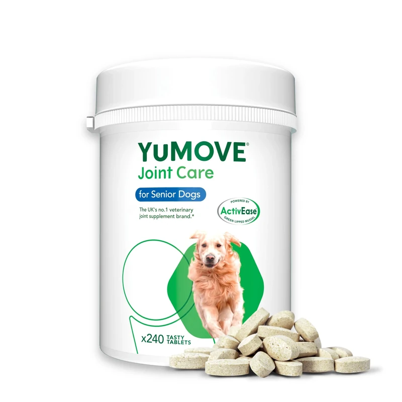 Lintbells | YuMOVE Senior Dog | Higher Strength Hip and Joint Supplement Formulation Designed for Older Dogs | Aged 8+ | 240 Tablets