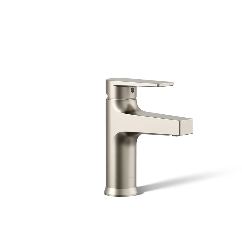 KOHLER 74021-4-BN Taut Single-Handle Bathroom Faucet with Pop-Up Drain, One Hold Bathroom Sink Faucet with Escutcheon, Vibrant Brushed Nickel