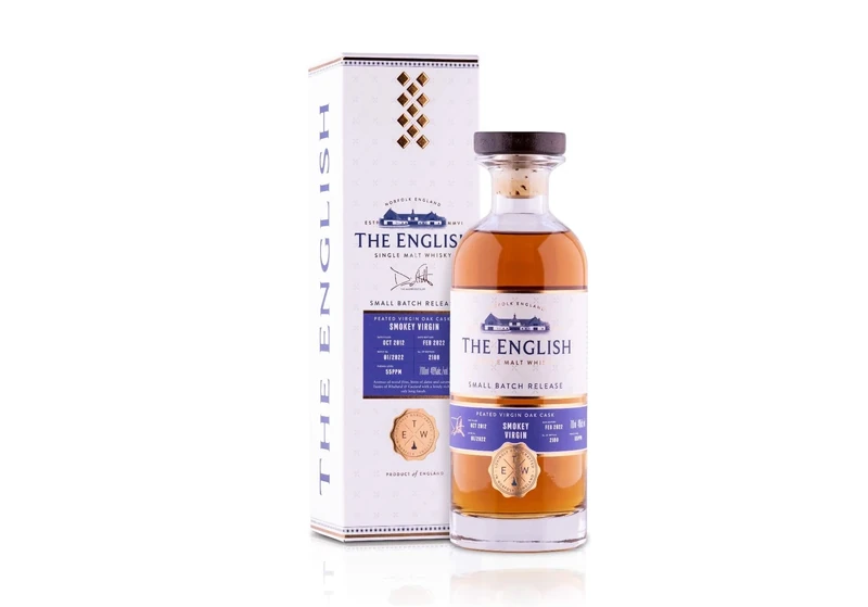 The English Small Batch: Smokey Virgin Single Malt Whisky, 46% vol, 70cl Gift Box