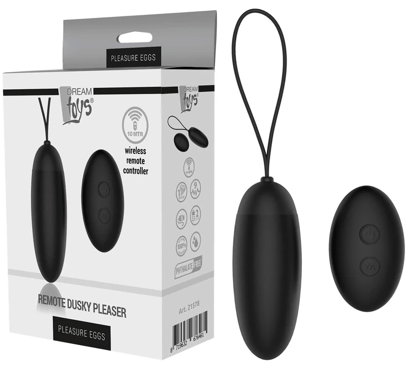 Dream Toys Pleasure Balls & Eggs Vibrator Black 8.7 cm