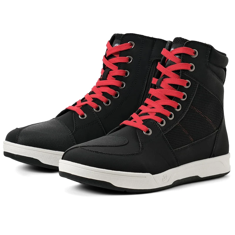 Men's Motorcycle Boots, Casual Non-Slip Motorcycle Shoes, Motocross Protective Shoes, 42 EU, 7.5 UK