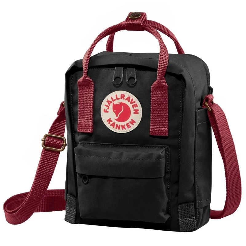 FJALLRAVEN 23797-550-326 Kånken Sling Sports backpack Unisex Adult Black-Ox Red Size One Size
