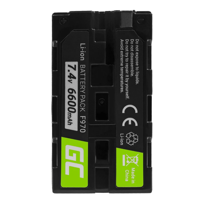Green Cell NP-F500 NP-F330 NP-F530 Camera Battery for Sony CCD-RV100 TR516 TR716 TR917 DCR-VX2100 HDR-AX2000 Full Decoded (Li-Ion Cells 6600mAh 7.4V Black)