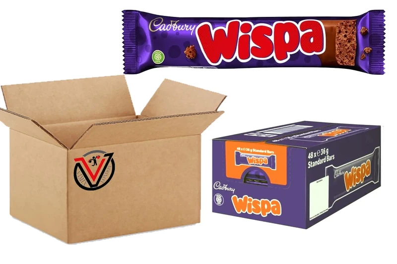 Cadbury Wispa Chocolate Bar, Velvety Bubbly Texture, 36 g (Box of 48)