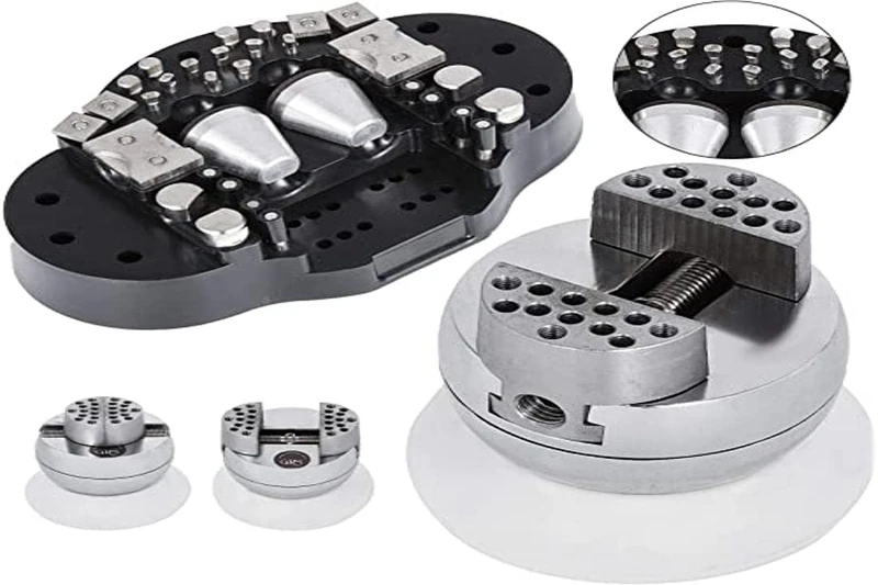 VEVOR Ball Vise 3" Engraving Setting Tool 360°Rotation Professional Ball Vise 30 PCS Attachment Jewelry Engraving Block Tools Standard Block (3inch), Black