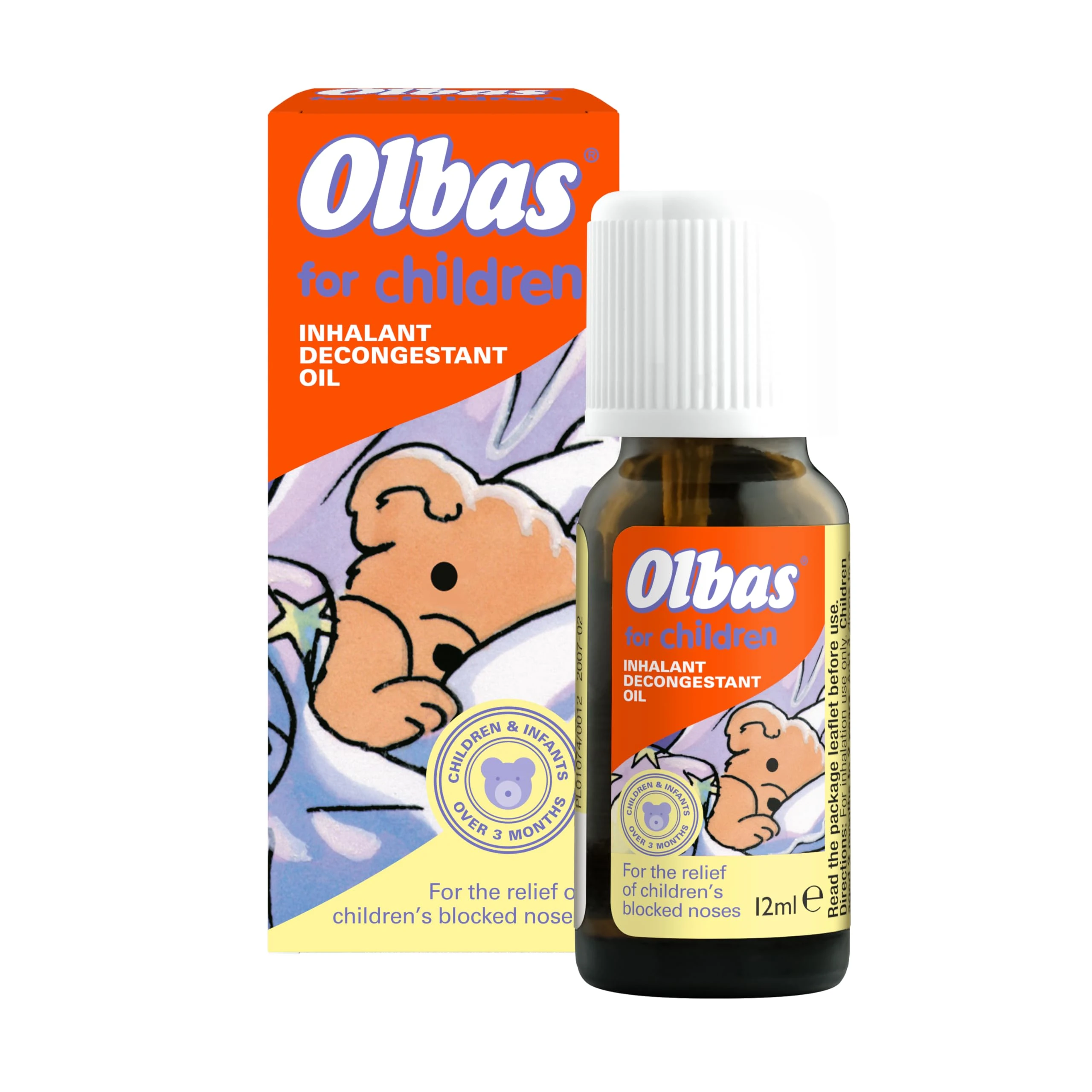 Olbas Oil For Children 12ml - Inhalant Decongestant Oil - Relief from Catarrh, Colds & Blocked Sinuses - For Children over 3 Months Old, 12 ml (Pack of 1)