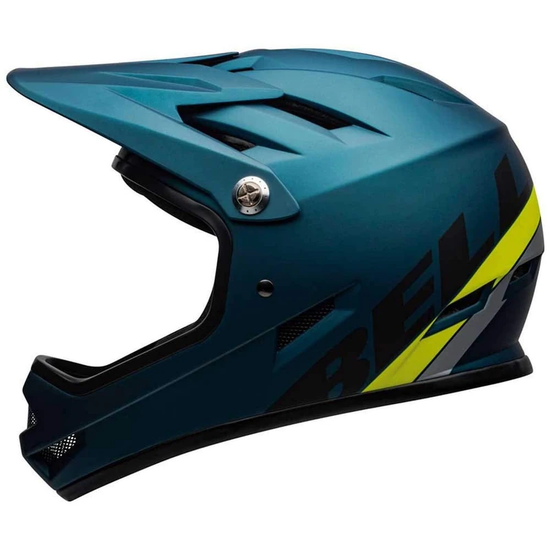 Bell Sanction Full Face Helmet, Agility Matt Blue/Hi-Viz, S 52-54cm