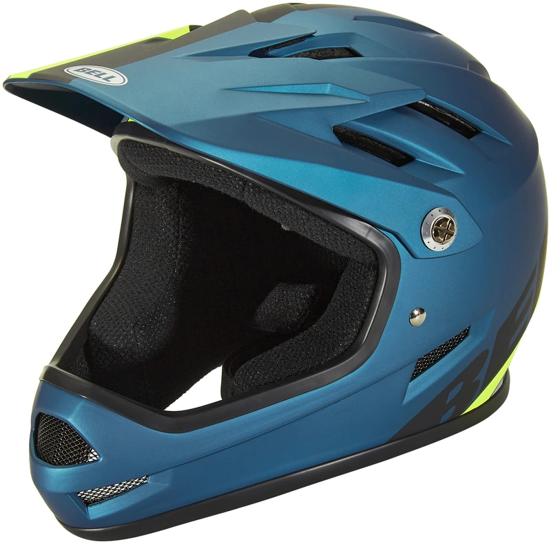 Bell Sanction Full Face Helmet, Agility Matt Blue/Hi-Viz, XS 48-51cm