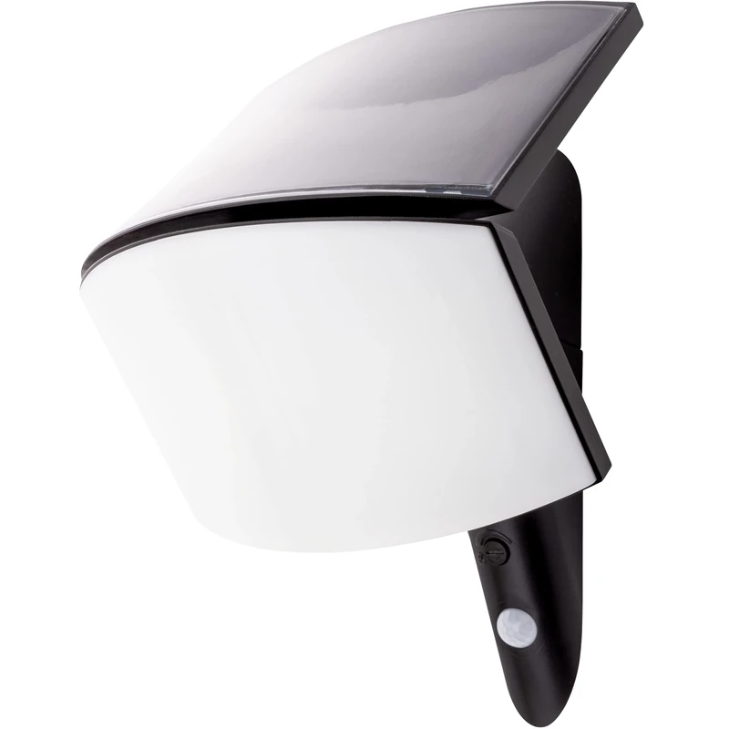 REV Ritter MCSensor Solar LED Light Wall Spotlight LED Spotlight Outdoor Light Bi-Colour Motion Sensor 3 W 250 Lumen Energy Class A++ Anthracite
