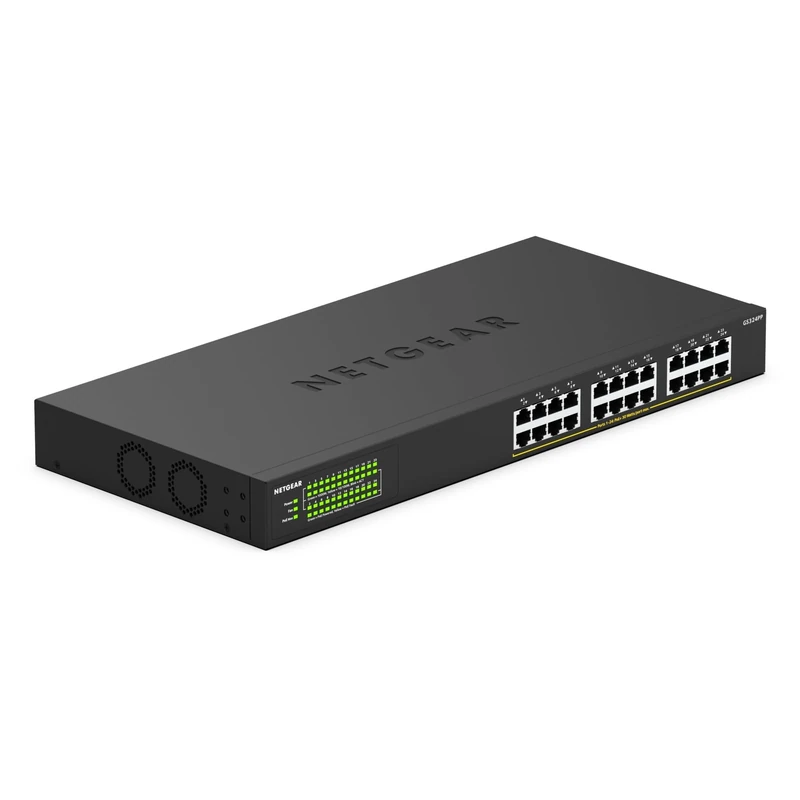 NETGEAR GS324PP - Switch - unmanaged - 24 x 10/100/1000 (PoE+) - desktop, rack-mountable - PoE+ (380 W)