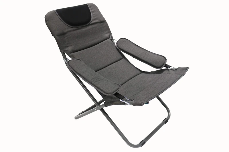 Homecall Folding camping chair with Olefin fabric UV protection water proof sponge padded grey backrest adjustable