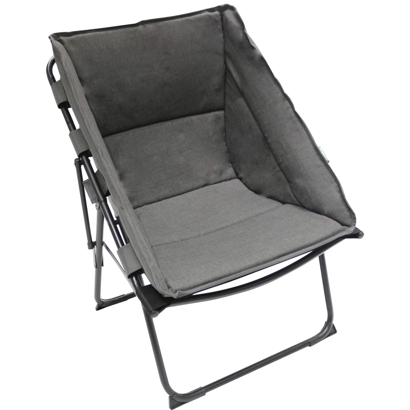 Homecall Folding camping chair with Olefin fabric UV protection water proof sponge padded grey