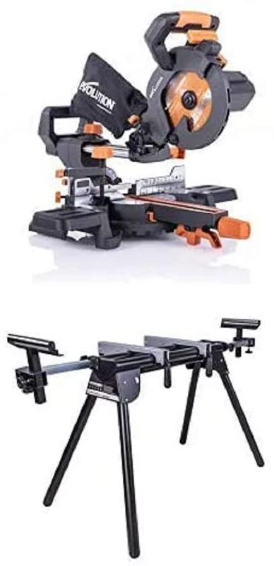 Evolution Power Tools R185SMS+ with Evolution Mitre Stand