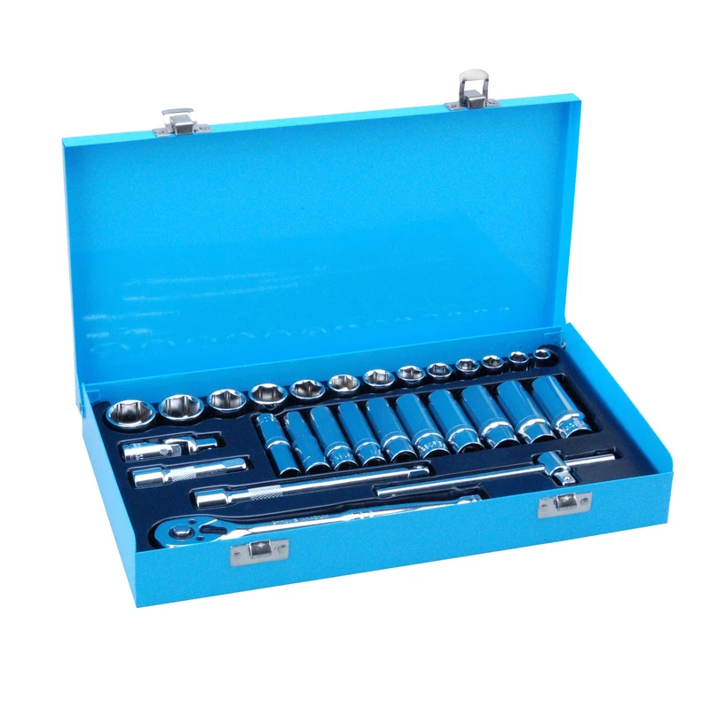 Bluespot 01547 28pce 3/8" Drive Metric Socket Set (8-24mm)