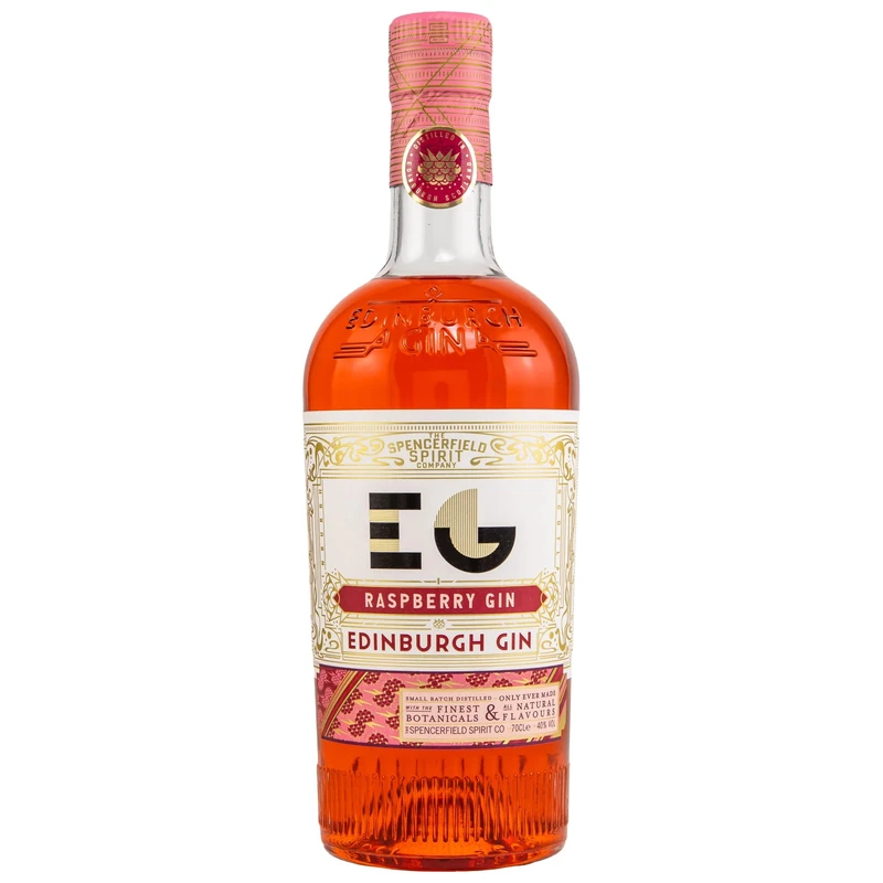 Edinburgh Gin Raspberry Flavoured Gin 70cl | 40% ABV | Locally Sourced Perthshire Raspberries | 100% Naturally Flavoured | Perfect for Cocktails | Ideal for Gifts