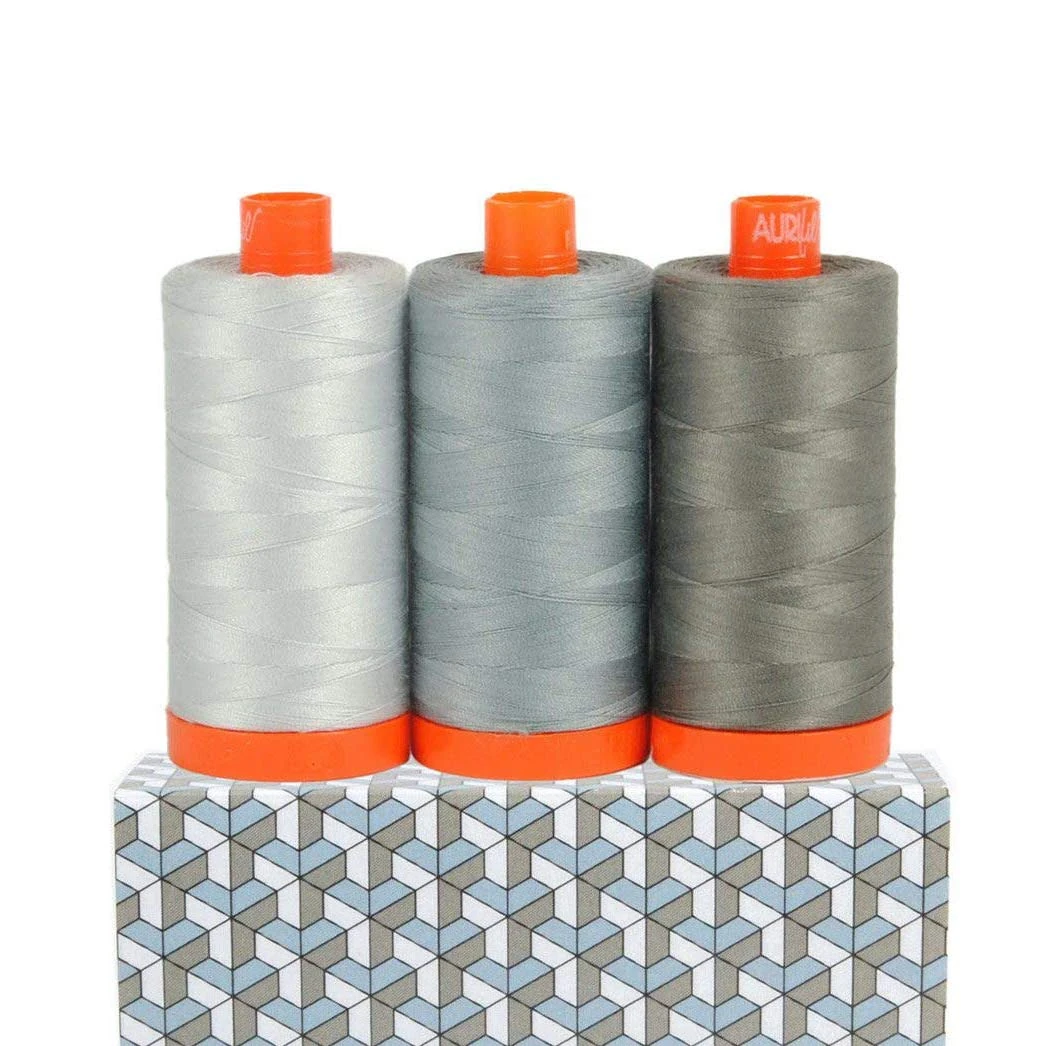 Aurifil 50wt Cotton Color Builder Thread Collection-Milan Grey AC50CP3-010