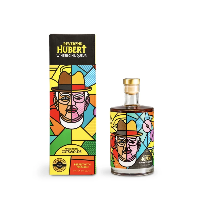 Reverend Hubert Winter Gin Liqueur - 50cl, 27% ABV | Premium Alcoholic Drink Made with Natural Real Fruit | A Gin Liqueur Handmade in the UK | Perfect with Prosecco | Ideal for Gifts & Parties