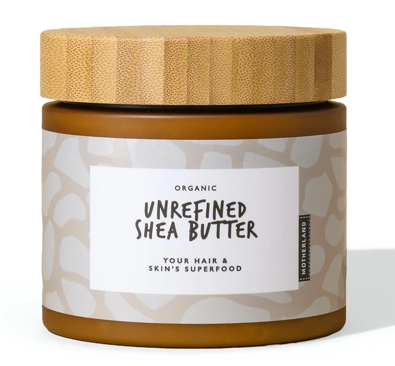Motherland Organics Unrefined Shea Butter 400G Nutty - African Moisturiser for Dry Skin, Hands, Lips, Stretch Marks, Eczema - Natural, Raw & Vegan - for Men, Women & Babies