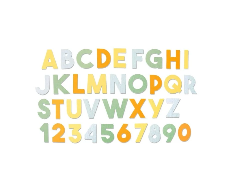 Sizzix Bigz XL Die 664385 Chunky Alphabet by Emily Tootle, Metal, Mulitcolour, One Size