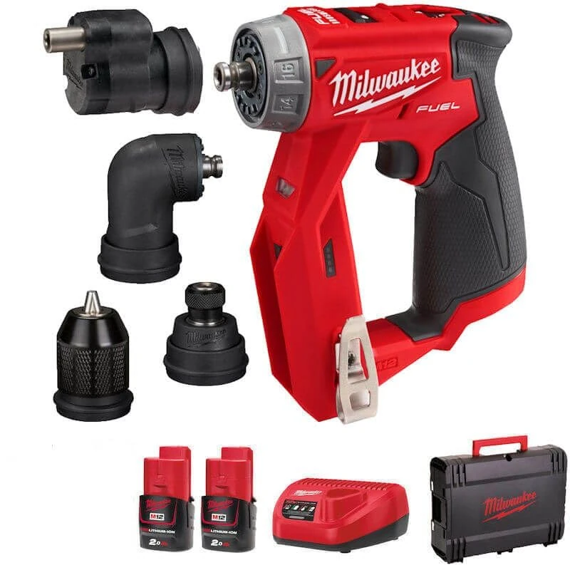 Milwaukee M12FDDXKIT-202X 12V 2x2.0Ah M12 Fuel 4in1 Drill Driver Kit - Image 1