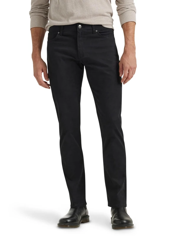 Lee Men's Extreme Motion Straight Fit Tapered Leg Jeans - Black, Black, 42x29